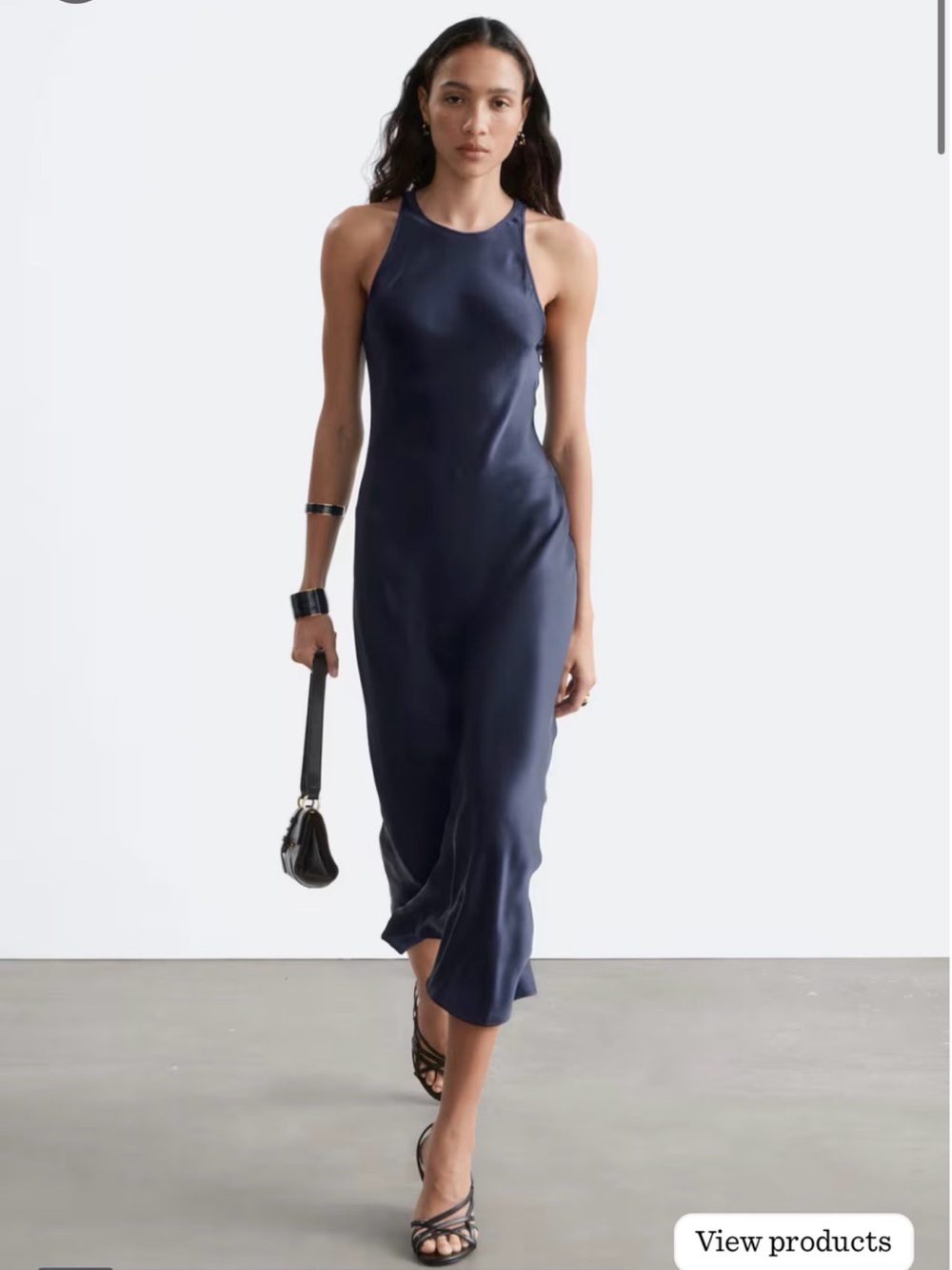 & Other Stories Sleeveless Satin Midi Dress NWOT